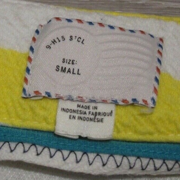 Anthropologie 9-H15 STCL Textured Yellow Stripe Shirt w/ Flowy Sleeves - Picture 4 of 4